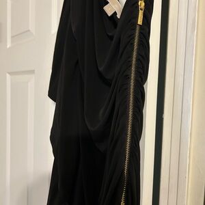 MICHAEL Michael Kors Black and Gold Cowl Neck Dress